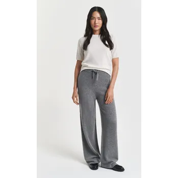 Dámské kalhoty KALHOTY GANT WOOL KNITTED PANTS CHARCOAL MELANGE