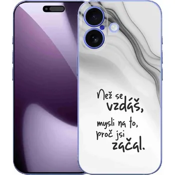 Pouzdro na mobilní telefon Gelový kryt mmCase na iPhone 17 - citát 2 bílé pozadí