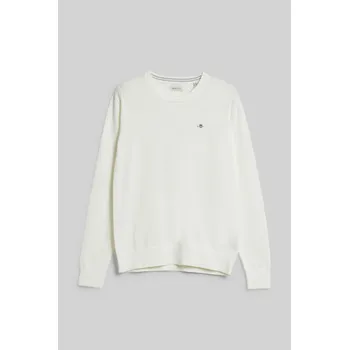 Chlapecký svetr SVETR GANT SHIELD CLASSIC COTTON C-NECK EGGSHELL