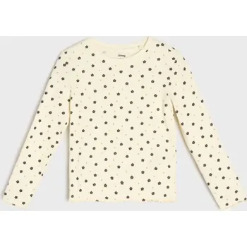 Dívčí tričko Sinsay - Bavlněné tričko - krémová - 603DN-01X - 603DN-01X-128