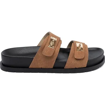 Dámské žabky Praktické nazouváky světle hnědé dámské na platformě 37