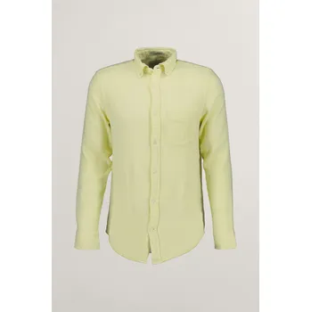 KOŠILE GANT REG COTTON LINEN TEXTURE SHIRT YELLOW SHINE