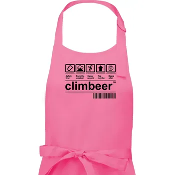 Kuchyňská zástěra Čárový kód - Climbeer - Pánská zástěra na vaření - Univerzální velikost ( Růžová )