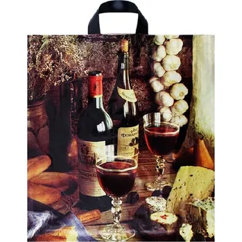 Taška PE s uchem 43 x 47 cm/35 mc - Víno