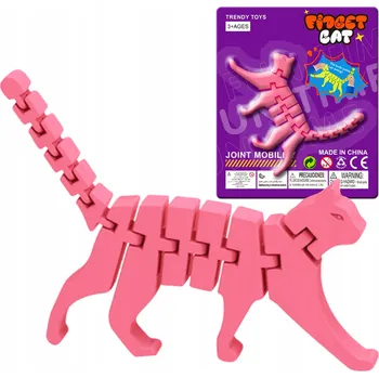 Hračka pro nejmenší ANTISTRESOVÁ KOČKA SKLÁDAČKA KOŤÁTKO 3D FIDGET STAVEBNICE PUZZLE