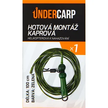 UnderCarp Hotová montáž kaprová helikopterová k nahazování Zelená 45lb 100cm