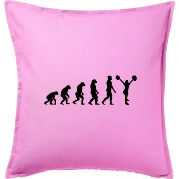 Polštář Evolution cheerleading - roztleskávačka - Polštář 50x50 - 50x50 - Pouze potah ( Růžová )