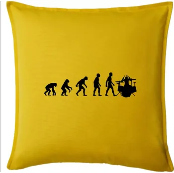 Polštář Evoluce bubeník - Polštář 50x50 - 50x50 - Pouze potah ( Žlutá )