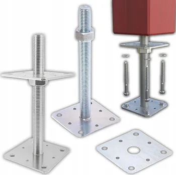 PATKA SLOUPU KOTVA 160x160x250 NASTAVITELNÁ VÝŠKA VERTIKÁLNĚ M24 PSR 160