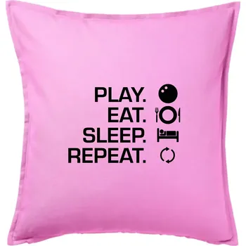 Polštář Play eat sleep squash - Polštář 50x50 - 50x50 - Pouze potah ( Růžová )