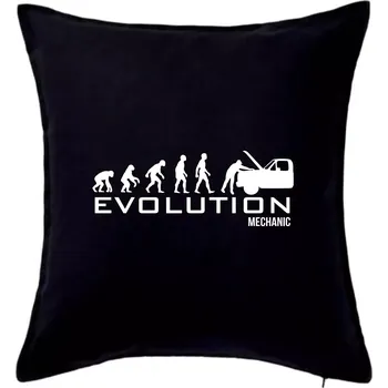 Polštář Evoluce mechanik - Polštář 50x50 - 50x50 - Pouze potah ( Černá )