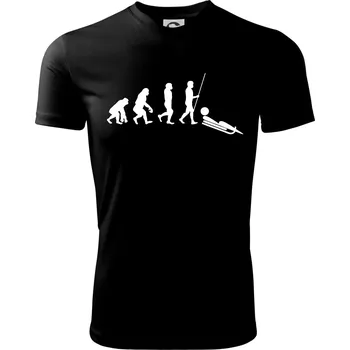 Chlapecké tričko Evoluce jízdy na bobu - Dětské triko sportovní (dresovina) - 122 cm/6 let ( Černá )