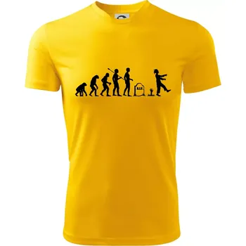 Chlapecké tričko Evoluce Zombie (Hana-creative) - Dětské triko sportovní (dresovina) - 134 cm/8 let ( Žlutá )