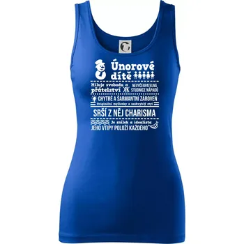Dámské tričko Narozeniny únor - Dámské tílko - S ( Královská modrá )