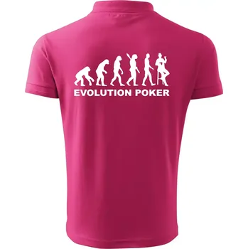 Pánská košile Evolution poker - Polokošile pánská Pique Polo 203 - S ( Purpurová )