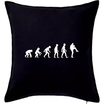 Polštář Evoluce baseball nadhazovač - Polštář 50x50 - 50x50 - Pouze potah ( Černá )