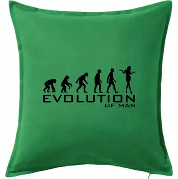 Polštář Evoluce muže - Polštář 50x50 - 50x50 - Pouze potah ( Středně zelená )