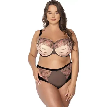 Podprsenka Dámská podprsenka Giorgia BS 1182 Černá s béžovou vzor - Gaia černá 75D