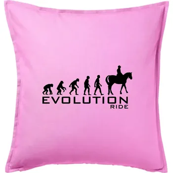 Polštář Evoluce Ride horse - Polštář 50x50 - 50x50 - Pouze potah ( Růžová )