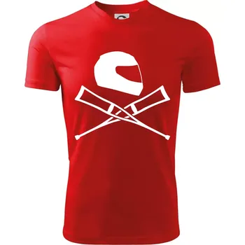 Silniční helma / berle - Dětské triko sportovní (dresovina) - 146 cm/10 let ( Červená )