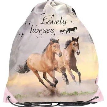 Školní sáček PASO Sáček na přezůvky a tělocvik Lovely Horses 45 × 34 cm