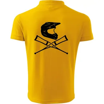 Pánská košile Cross helma / berle - Polokošile pánská Pique Polo 203 - 5XL ( Žlutá )