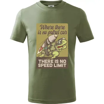 Chlapecké oblečení Želva na cestách - Tričko dětské bavlněné - 134 cm/8 let ( Khaki )