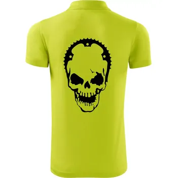 Pánská košile Rozeta lebka - Polokošile Victory sportovní (dresovina) - S ( Limetková )