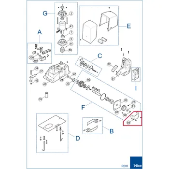 Zábradlí PD4048A0000 kryt pastorku pre ROX600/1000
