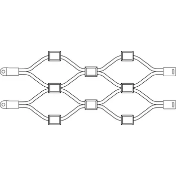 Síť proti hmyzu Vzorek nerezové lankové sítě, barva černá