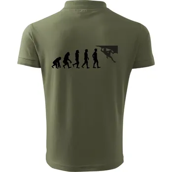 Pánská košile Evoluce bouldering - Polokošile pánská Pique Polo 203 - L ( Khaki )