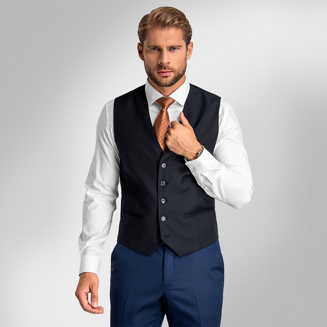 Pánská vesta BANDI, model SLIM FIT VICONTE Marin