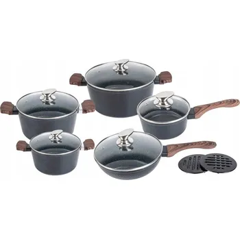 Sada nádobí FUNKČNÍ SADA HRNCŮ 12 ks MRAMOROVÉ HRNCE INDUKCE EDENBERG 5651