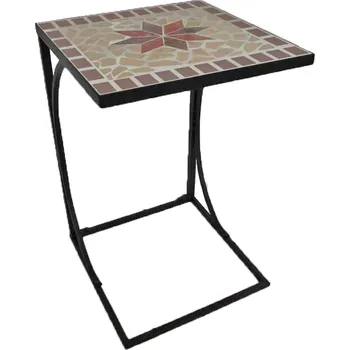 Zahradní stůl Zahradní stolek AMARILLO 35x35cm kovový s mozaikovou deskou - elegantní objednávkový stolek s mozaikou | 210008356