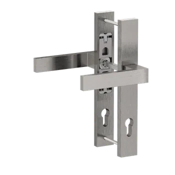 Dveřní kování Hliníkový set se štítem klika/klika, broušený elox