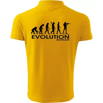Pánská košile Evoluce biatlonu Biathlon - Polokošile pánská Pique Polo 203 - M ( Žlutá )