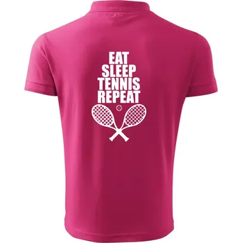 Pánská košile Eat sleep tennis - Polokošile pánská Pique Polo 203 - M ( Purpurová )