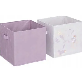 úložný prostor na hračky Úložný box / koš na hračky 2 ks růžové