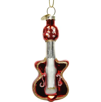 Vánoční ozdoba Ozdoba KYTARA sklo 9x4 cm