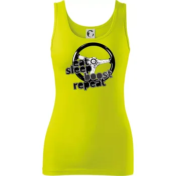 Dámské tričko Eat Sleep Boost repeat - Dámské tílko - 2XL ( Limetková )
