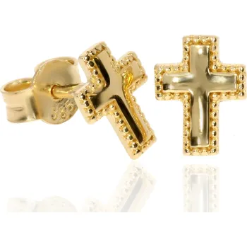 Náušnice Zlatnictví Helios Zlaté pecky křížek