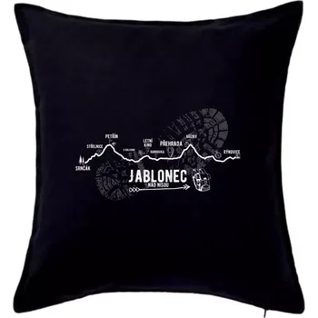 Polštář Profil Jablonec nad Nisou - Polštář 50x50 - 50x50 - Pouze potah ( Černá )