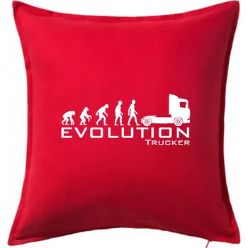 Polštář Evoluce trucker - Polštář 50x50 - 50x50 - Pouze potah ( Červená )