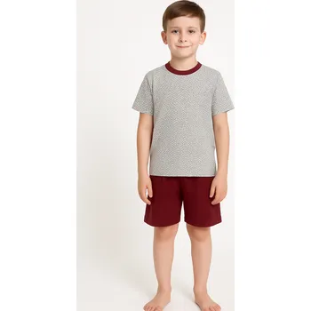 Chlapecké pyžamo BAZAR-Dětské pyžamo - jemný vzorek bordó Velikost: EU 164