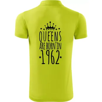 Pánská košile Queens are born in 1962 - Polokošile Victory sportovní (dresovina) - XL ( Limetková )
