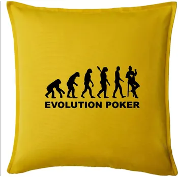 Polštář Evolution poker - Polštář 50x50 - 50x50 - Pouze potah ( Žlutá )