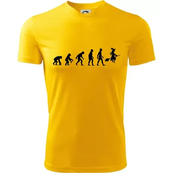 Evoluce čarodějnice - Dětské triko sportovní (dresovina) - 158 cm/12 let ( Žlutá )