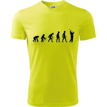Chlapecké tričko Evoluce Golf - Dětské triko sportovní (dresovina) - 122 cm/6 let ( Neonově žlutá )