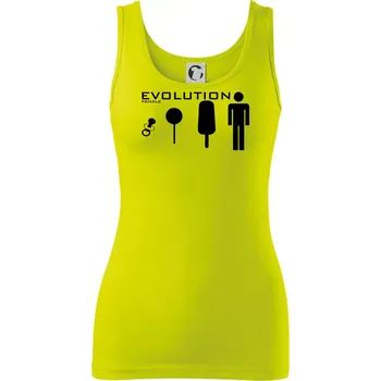 Dámské tričko Evoluce ženy - Dámské tílko - S ( Limetková )