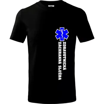 Hvězda života - zdravotnická záchranná služba - Tričko dětské bavlněné - 98 cm / 2 roky ( Černá )